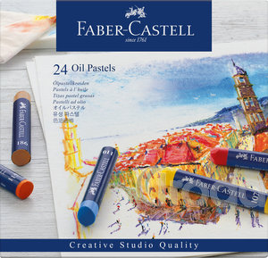 Faber-Castell Olajpasztell kr&eacute;ta k&eacute;szlet 24db-os hengeres test CREATIVE STUDIO
