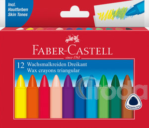 Faber-Castell Zs&iacute;rkr&eacute;tak&eacute;szlet 12db-os h&aacute;romsz&ouml;gletű