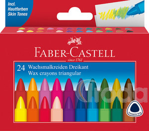 Faber-Castell Zs&iacute;rkr&eacute;tak&eacute;szlet 24db-os h&aacute;romsz&ouml;gletű