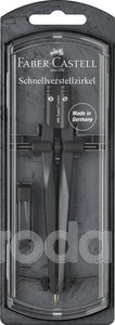 Faber-Castell Műszaki k&ouml;rző k&eacute;szlet gyors&aacute;ll&iacute;t&oacute;val STREAM + kieg&eacute;sz&iacute;tőkkel fekete kő sz&iacute;nben