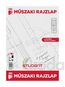 ICO STUDENT MŰSZAKI RAJZLAP 20 LAP A/4, 180g