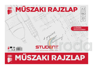 ICO STUDENT MŰSZAKI RAJZLAP 20 LAP A/3, 180g