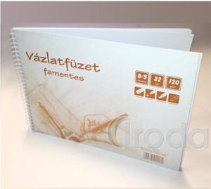 V&aacute;zlatf&uuml;zet spir&aacute;los B/5 32 lapos famentes