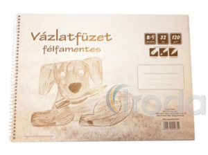 V&aacute;zlatf&uuml;zet spir&aacute;los B5 32 lapos f&eacute;lfamentes