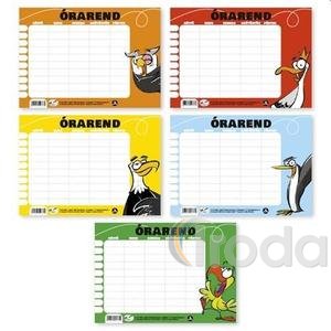 Órarend pd 165x117 mm Tengernyi tudás