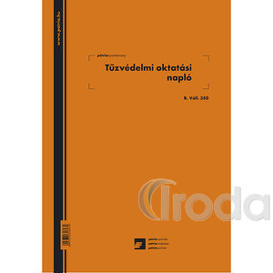 Tűzvédelmi oktatási napló, A/4 24 lapos, B.Vall.350
