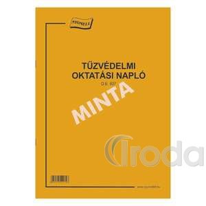 D.E.937 TŰZV&Eacute;DELMI OKTAT&Aacute;SI NAPL&Oacute;, 48 OLDAL+BOR&Iacute;T&Oacute;, A/4, 1+1 SZ&Iacute;N