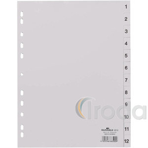 Sz&aacute;megiszter műanyag  A4, 1-12 Official