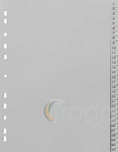 Sz&aacute;mregiszter műanyag A4 1-31 Official