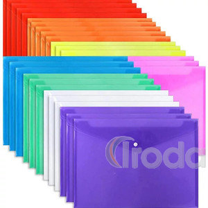 Irattart&oacute; tasak A4, patentos, műanyag, &aacute;ttetsző s&aacute;rga