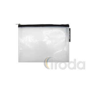 P+P transparent-black Irattasak cipzáras A5, hálós f  2-3194