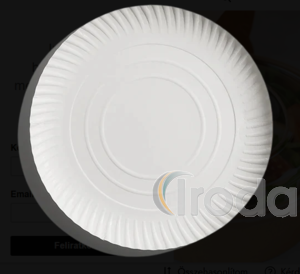 Cukornád natúr papírtányér 22,5cm 125db/csom