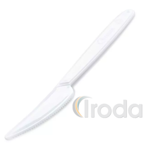 Műanyag kés, 15 db/csomag, fehér