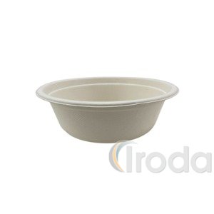 Komposztálható Cukornádból, fehér leveses tál 500ML