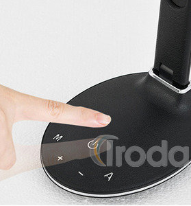 Asztali LED lámpa digitális kijelzővel, fekete, 7W