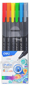 DELI Tűfilc készlet - 0.45mm / 6 darabos