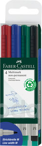 Faber-Castell Fóliaíró filctollkészlet 4db-os M-es heggyel