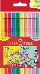 Faber-Castell Filctollkészlet 10db-os GRIP neon+pasztell