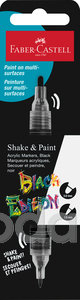 Faber-Castell K&eacute;tv&eacute;gű akril filctoll BLACK EDITION Shake&Paint fekete sz&iacute;nű