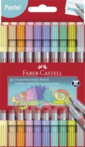 Faber-Castell Filctollk&eacute;szlet 10db-os k&eacute;tv&eacute;gű pasztell