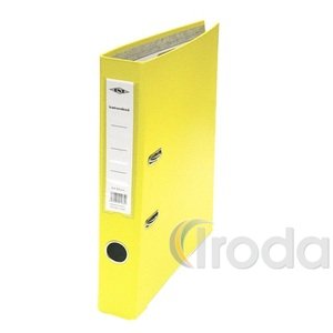 Iratrendező A4 5,5cm gerinc, s&aacute;rga, lapraszerelt