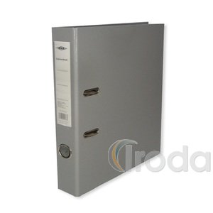 Iratrendező A4 75mm gerinc, sz&uuml;rke, lapraszerelt