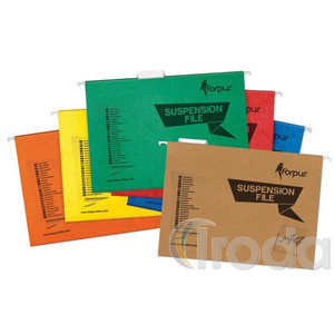 F&uuml;ggőmappa karton, A4, 'V' s&aacute;rga