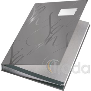 Aláírókönyv Leitz A4 18 részes szürke 57450085