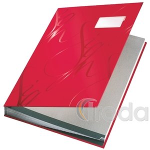 Aláírókönyv Leitz A4 18 részes piros 57450025