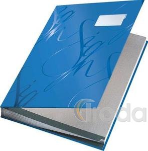 Aláírókönyv Leitz A4 18 részes kék 57450035