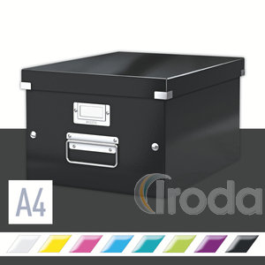 Tárolódoboz Leitz Click&Store A4 méretű, fekete 60440095
