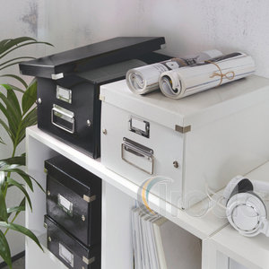 Tárolódoboz Leitz Click&Store A4 méretű, fekete 60440095