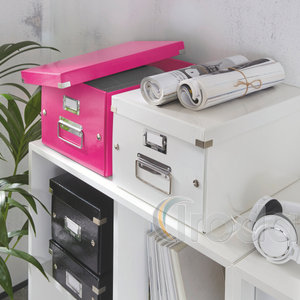 Tárolódoboz Leitz Click&Store A4 méretű, rózsaszín 60440023