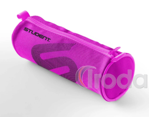 Tolltart&oacute; Ico Student pink / fekete, Henger alak&uacute; textil tolltart&oacute;.