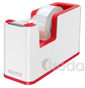 Leitz WOW kettős színhatású ragasztószalag adagoló, fehér-piros,