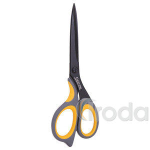 Olló 21cm fekete Deli Ergo, tapadásmentes teflon felület