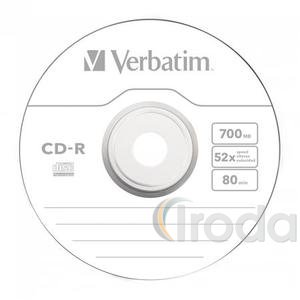 Verbatim CD-R 700Mb/80min. 52x, hengeres, 25db/csomag
