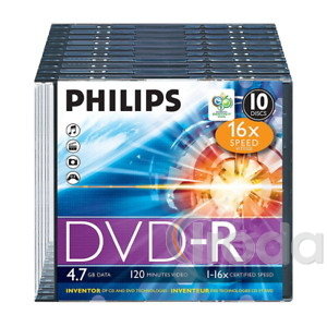 DVD-R Philips, 4,7GB, 16x, slim tokban