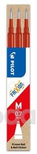 Tollbet&eacute;t Pilot Frixion Ball / Clicker rollerhez, piros, 3db/csomag