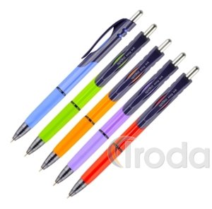 Golyóstoll Spoko 0163, nyomógombos, háromszögletű test