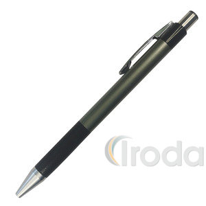 PAX eASy Color '335 UF' Cserélhető betétes golyóstoll, fém gunmetal színezett tolltest, fekete műanyag fogórész, kék írás, eredeti Pax betéttel