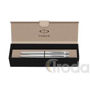 Goly&oacute;stoll + mechanikus ceruza Parker Royal Jotter , rozsdamentes ac&eacute;l, ez&uuml;st klipsz, 2093256