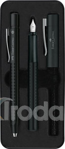 Faber-Castell Töltőtoll+Golyóstoll készlet 2db-os GRIP 2011 fekete testszín M-es/XB-s heggyel fém díszdobozban