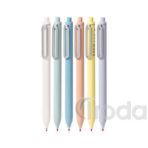 DELI Zseléstoll, 0.5mm, nyomógombos, írászszín: kék