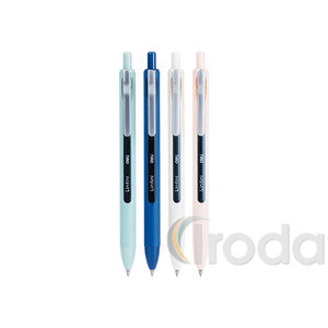 DELI Zseléstoll, 0.5mm, nyomógombos, írászszín: kék LINFINI
