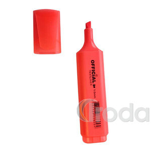 Sz&ouml;vegkiemelő OFFICIAL REDACTOR lapos 1-5mm piros