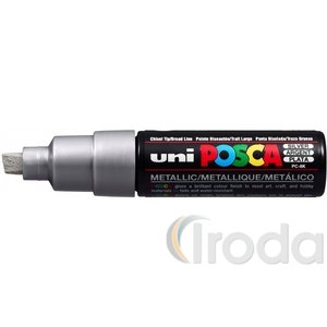 Folyékony krétamarker, UNI-BALL PWE-8K, ezüst