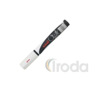 Folyékony krétamarker, UNI-BALL PWE-5M, fehér kúpos hegy