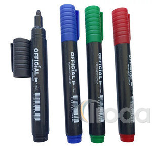 Official Permanent marker k&eacute;k, vastag 1,5-5mm kerek v&eacute;gű, alkoholos