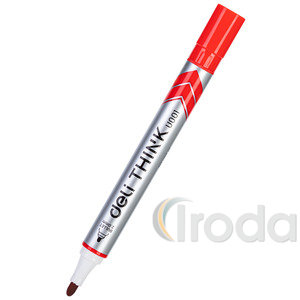 Deli Táblafilc piros kerek heggyel, Írásvastagság: 2 mm